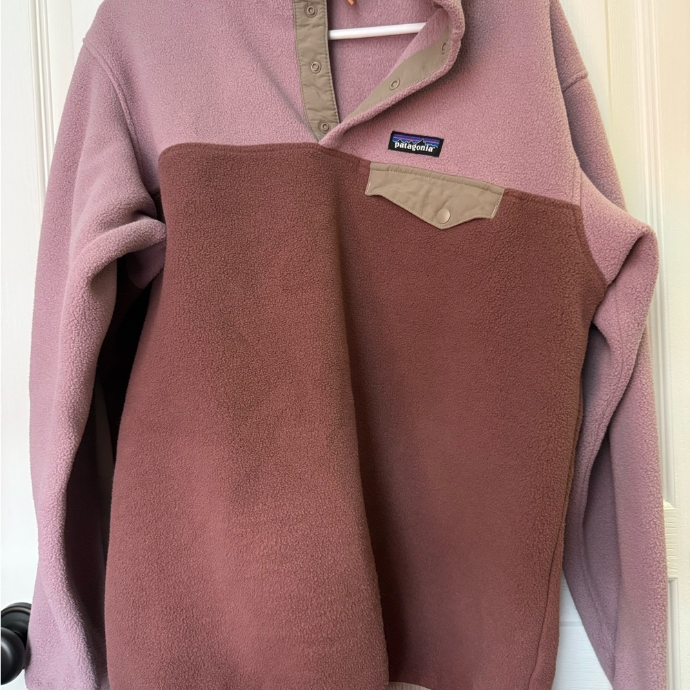 Patagonia Pink and Brown Fleece Pullover - Picture 5 of 5